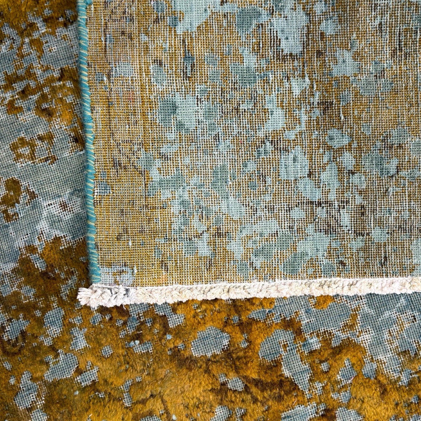 280 x 190 cm Hand-Knotted Ultra Vintage Mustard Wool Rug