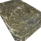 283 x 193 cm Hand-Knotted Ultra Vintage Olive Green Wool Rug