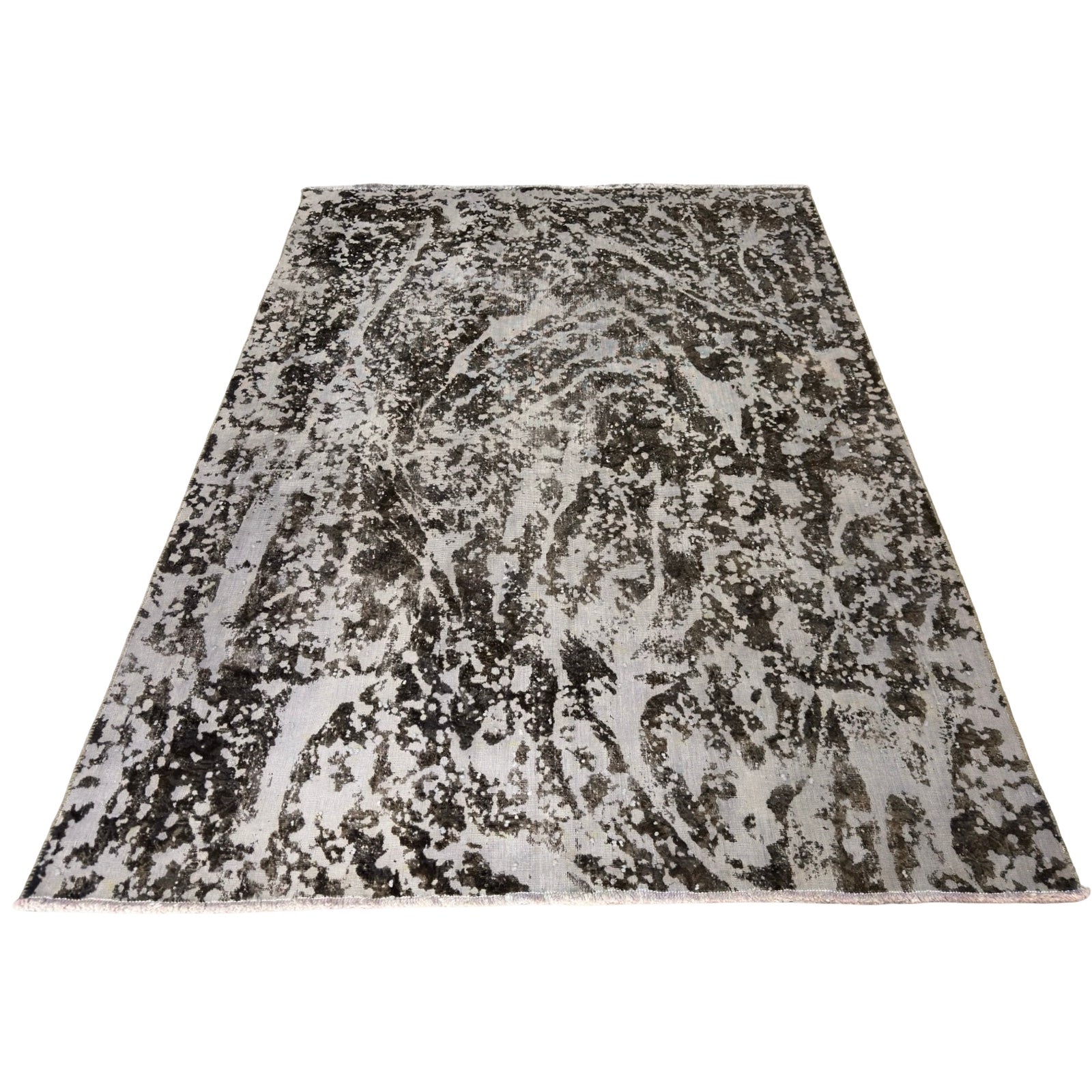 260 x 187 cm Hand-Knotted Ultra Vintage Reload Rug – Grey Wool