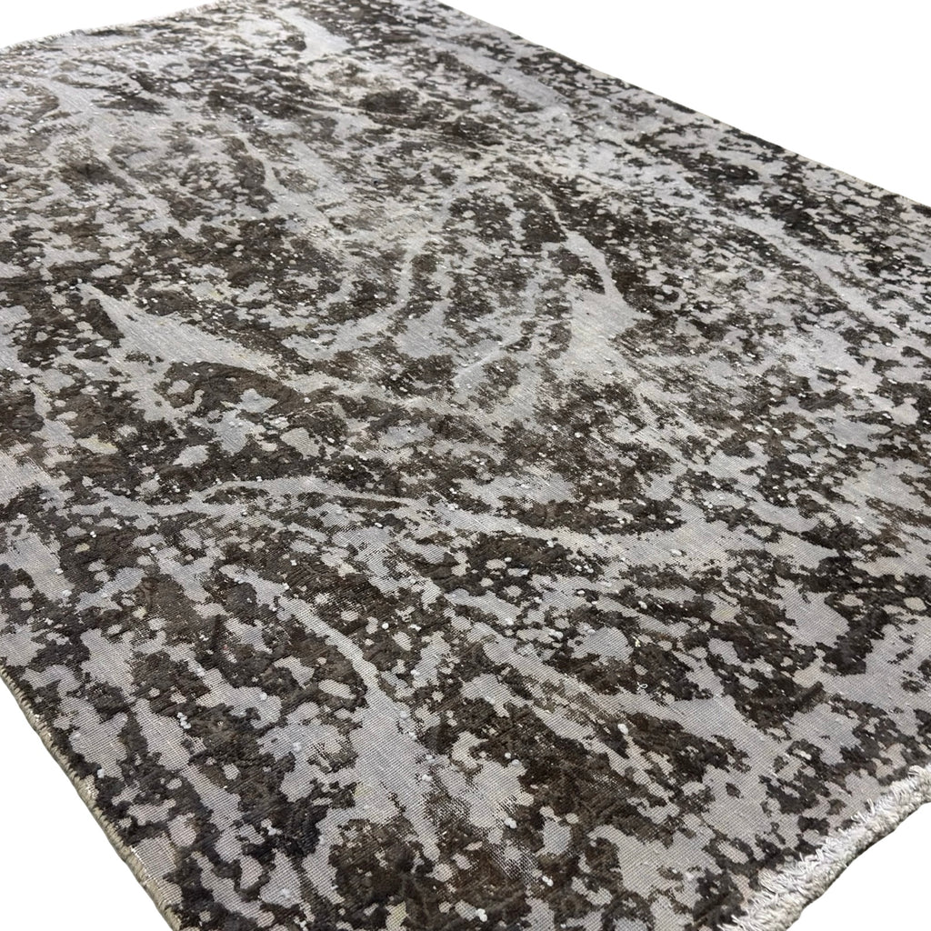 260 x 187 cm Hand-Knotted Ultra Vintage Reload Rug – Grey Wool