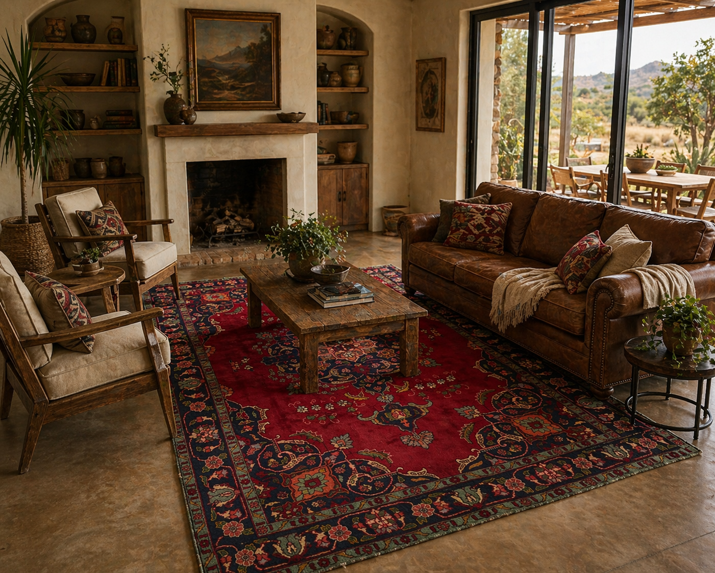 290 x 200 cm Hand-Knotted Persian Shah Abbasi Tabriz Rug