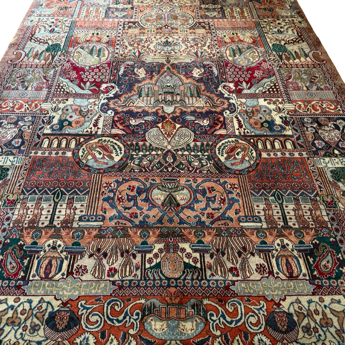396 x 295 cm Hand Knotted Persian Kashmar Perspolis Rug