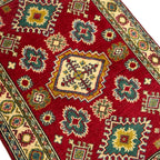 126 x 84 cm Hand Knotted Afghan Kazak – Wool Rug