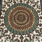 130 x 75 cm Hand Knotted Chinese Pure Silk Rug