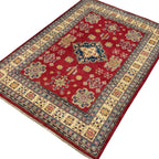 206 x 149 cm Hand Knotted Afghan Kazak – Wool Rug