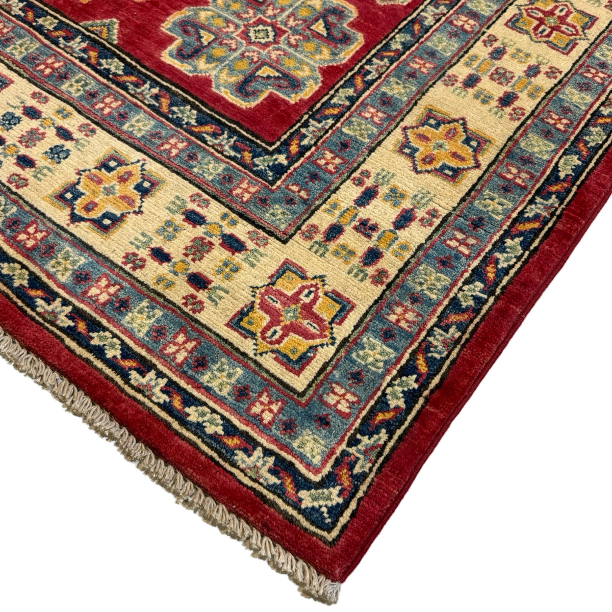 206 x 149 cm Hand Knotted Afghan Kazak – Wool Rug