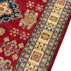 206 x 149 cm Hand Knotted Afghan Kazak – Wool Rug