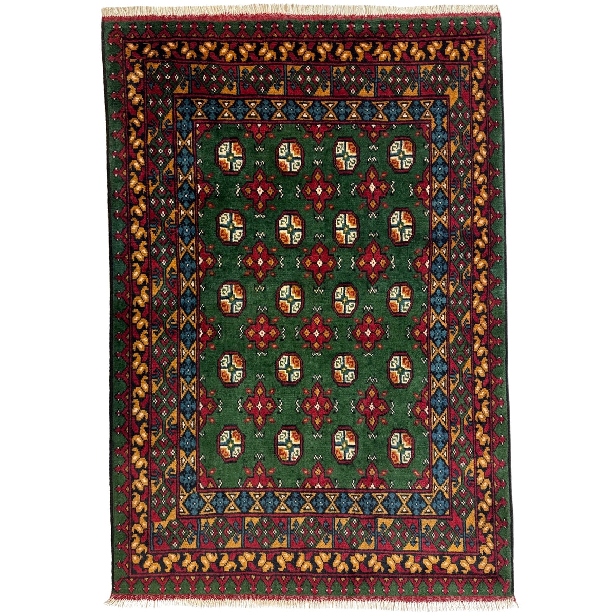 180 x 123 cm Hand Knotted Afghan Akche Bokhara – Wool Rug
