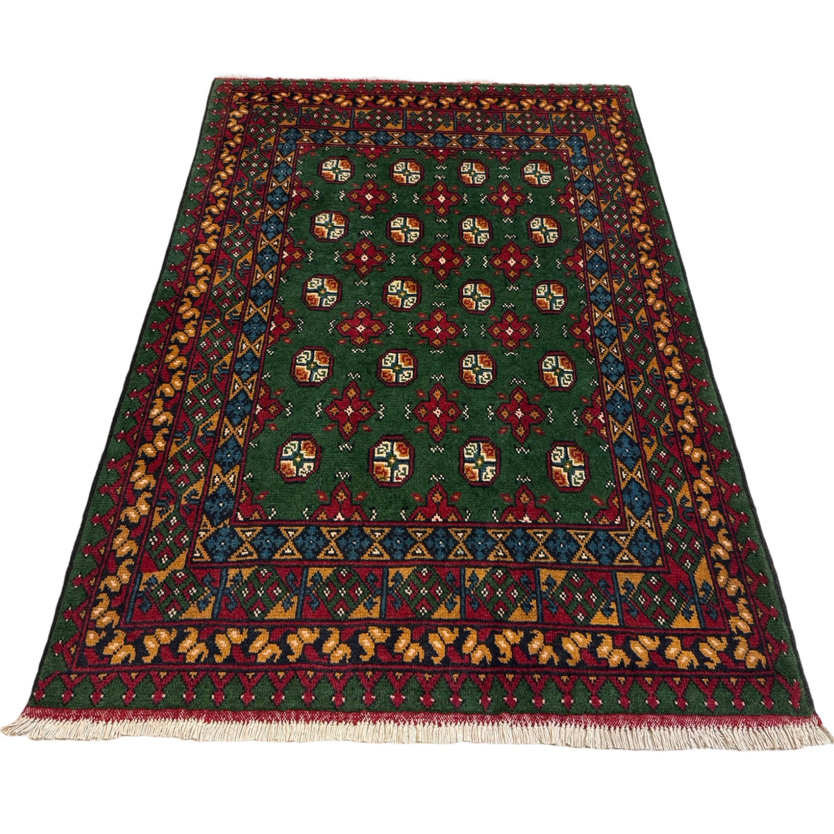 180 x 123 cm Hand Knotted Afghan Akche Bokhara – Wool Rug