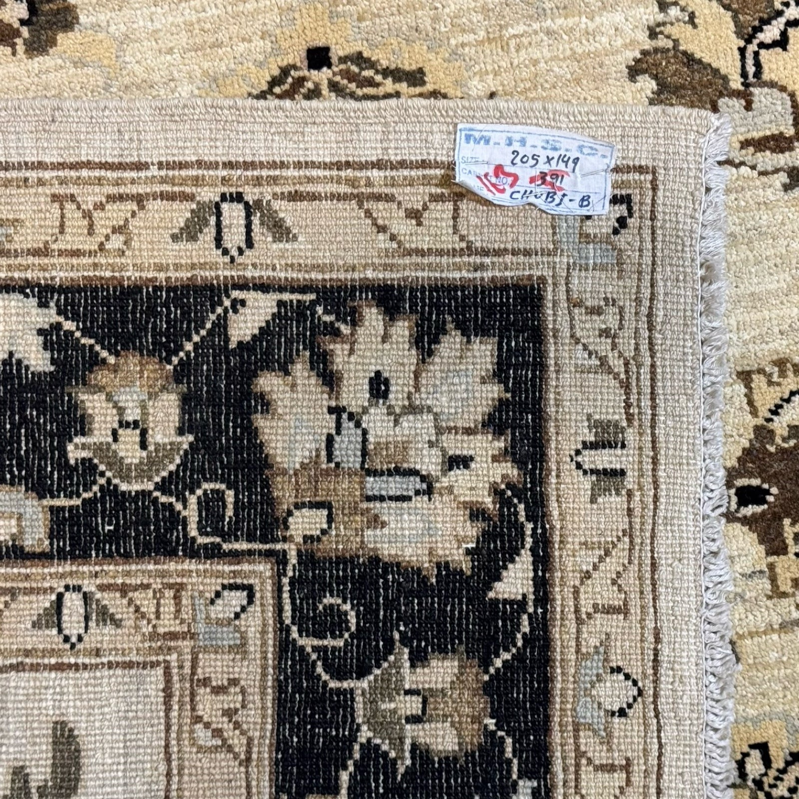 205 x 149 cm Afghan Chobi Ziegler Hand-Knotted Wool Rug