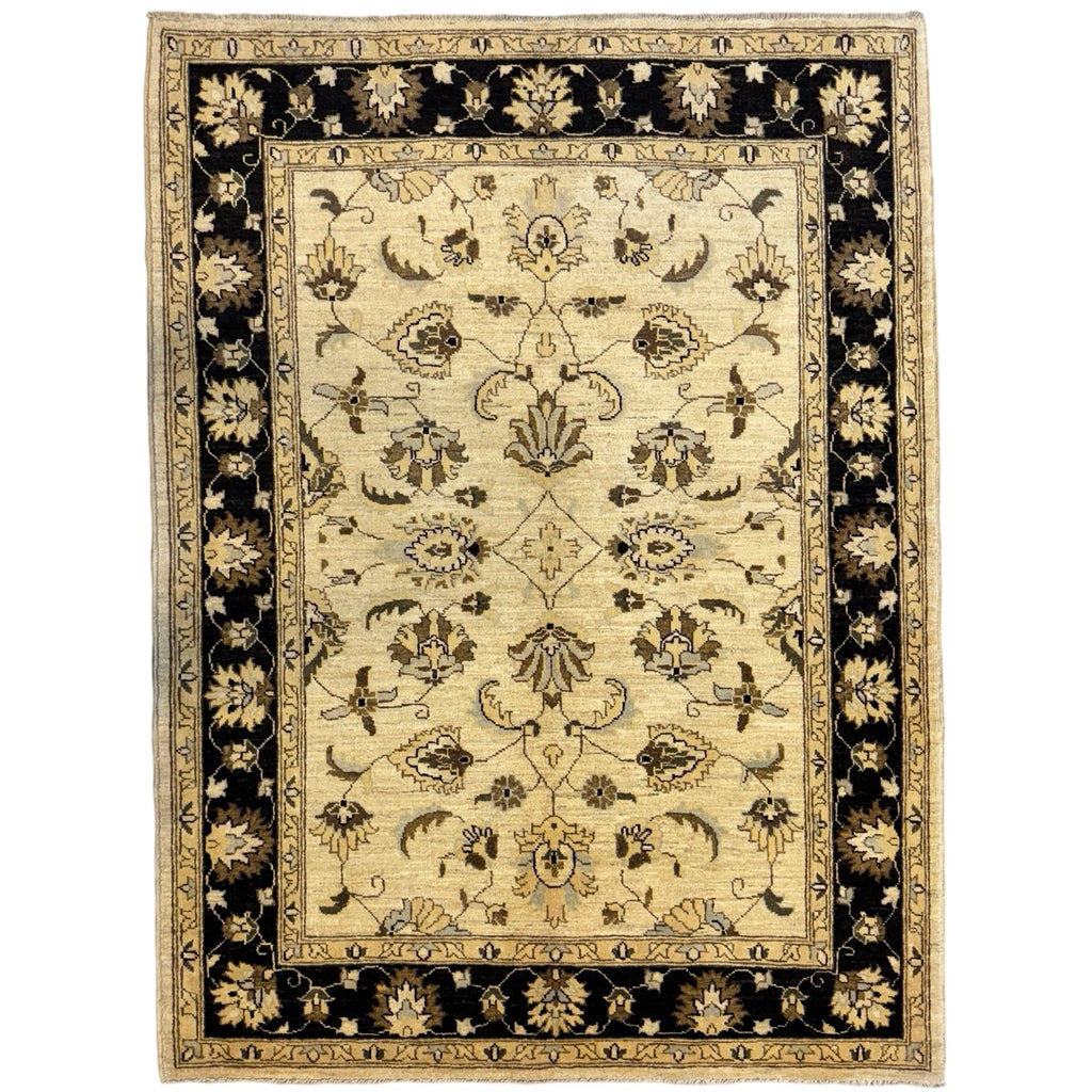 205 x 149 cm Afghan Chobi Ziegler Hand-Knotted Wool Rug