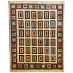 198 x 153 cm Afghan Modern Plain Chobi Hand-Knotted Wool Rug