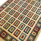 198 x 153 cm Afghan Modern Plain Chobi Hand-Knotted Wool Rug