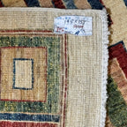 198 x 153 cm Afghan Modern Plain Chobi Hand-Knotted Wool Rug