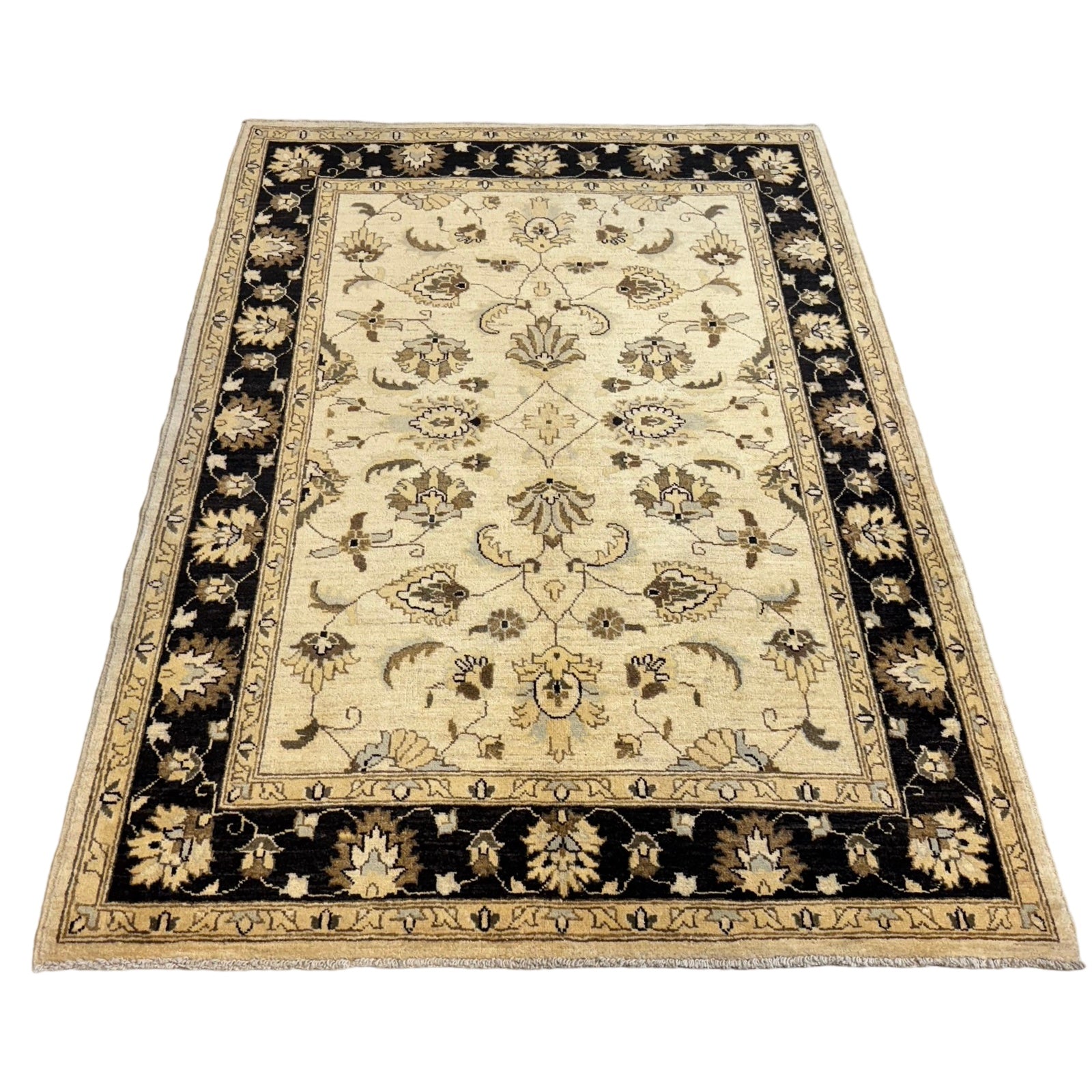 205 x 149 cm Afghan Chobi Ziegler Hand-Knotted Wool Rug