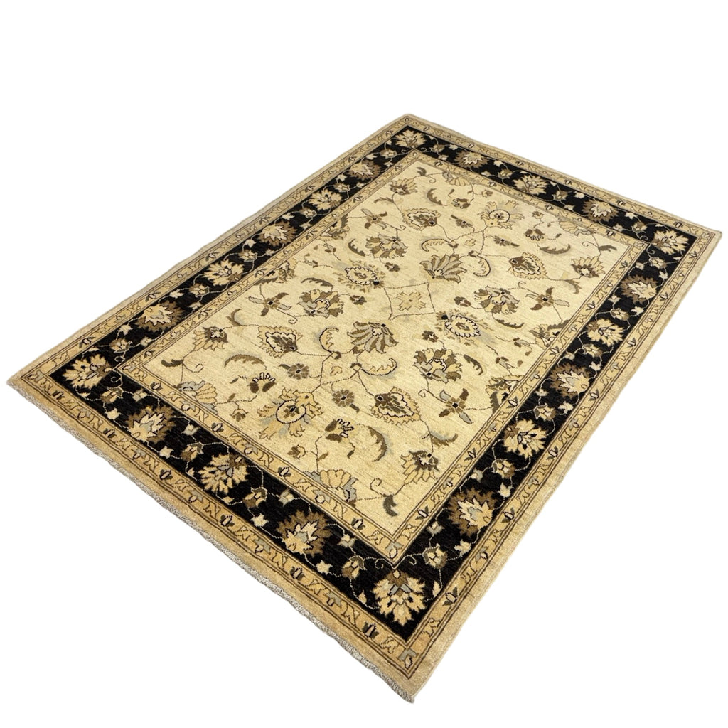 205 x 149 cm Afghan Chobi Ziegler Hand-Knotted Wool Rug