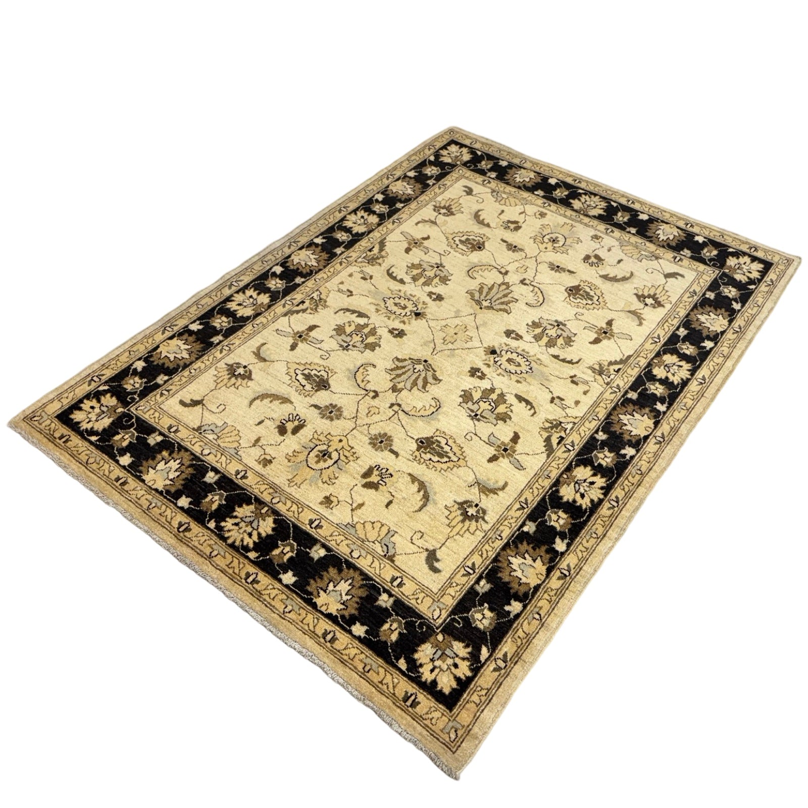 205 x 149 cm Afghan Chobi Ziegler Hand-Knotted Wool Rug