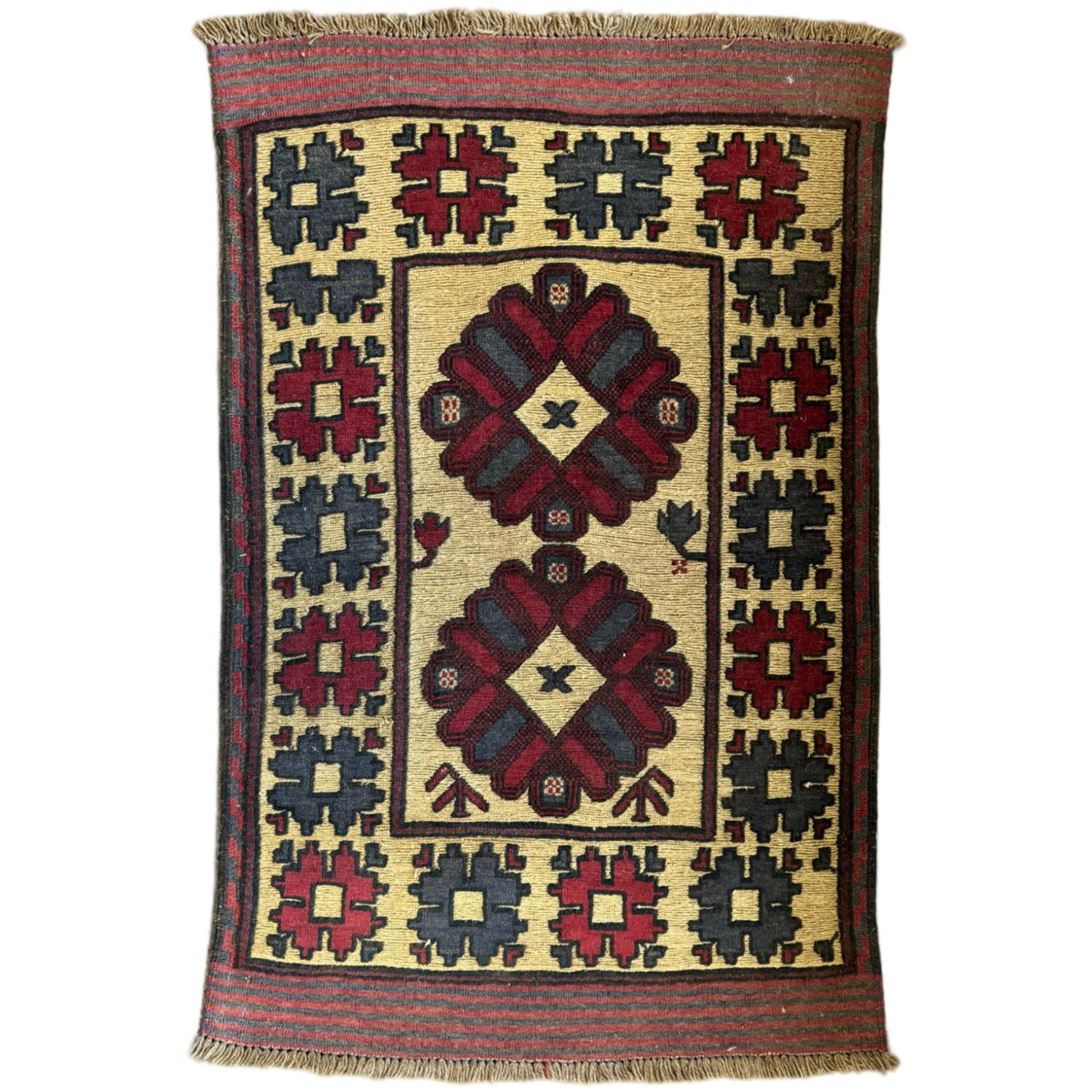 150 x 80 cm Hand-Woven Tribal Afghan Kilim Barjesta Rug
