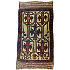 134 x 71 cm Vintage Hand-Woven Tribal Afghan Kilim Barjesta – Wool Rug