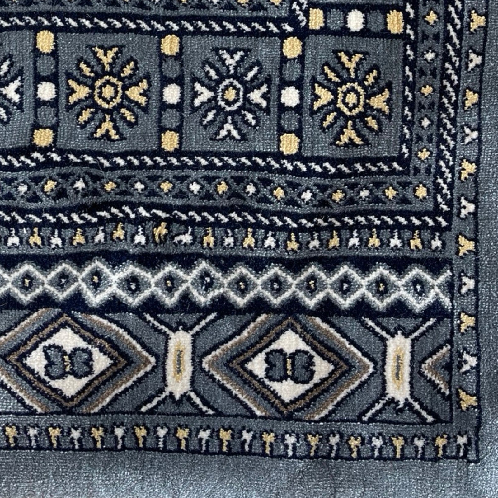 800 x 80cm Afghan Bokhara, Grey Runner Rug