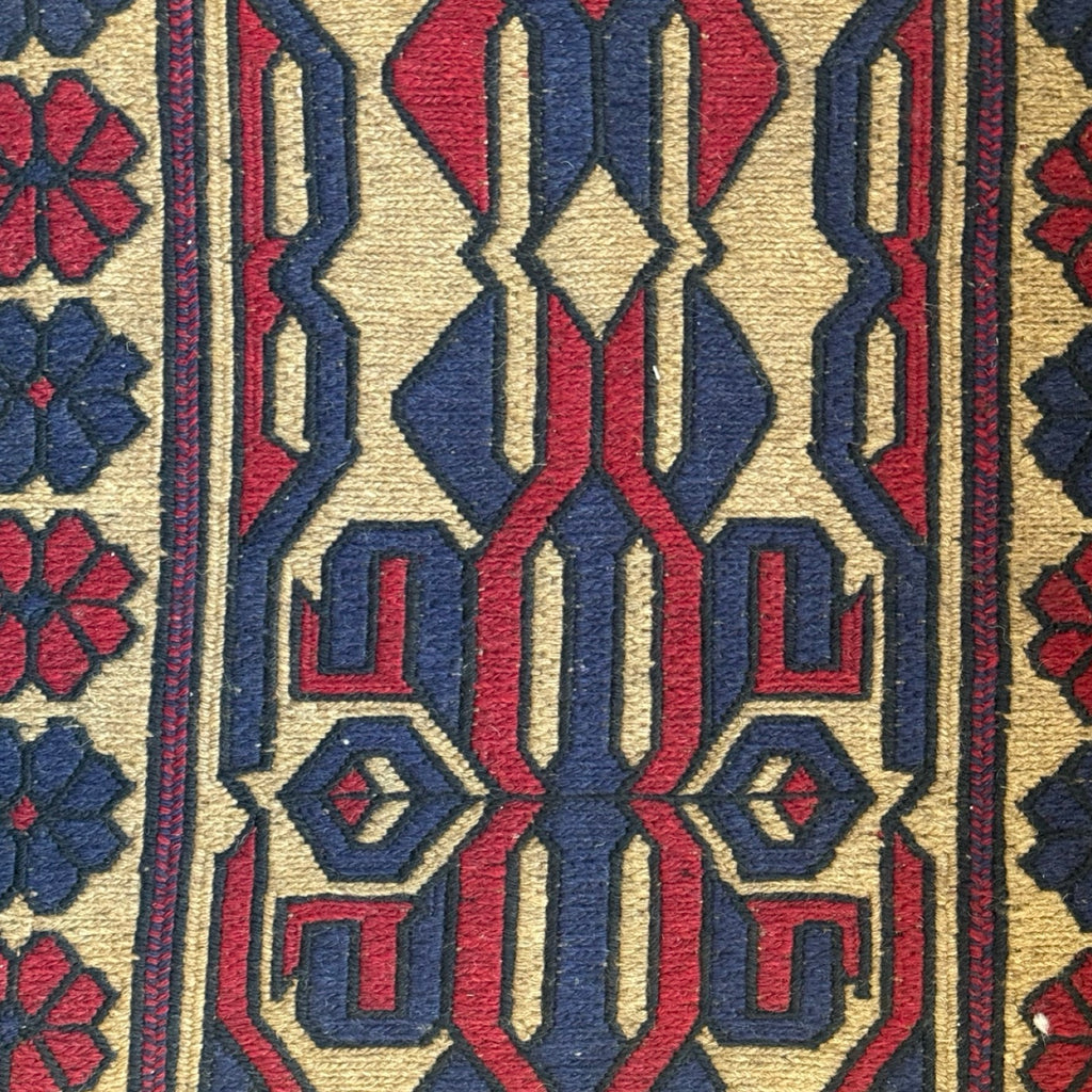 125 x 80 cm Vintage Hand Woven Tribal Kilim Barjesta Wool Rug