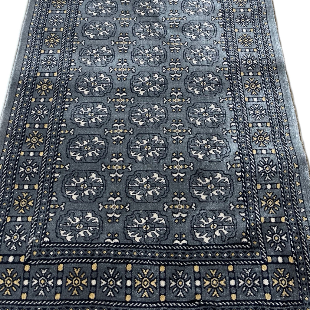 800 x 80cm Afghan Bokhara, Grey Runner Rug