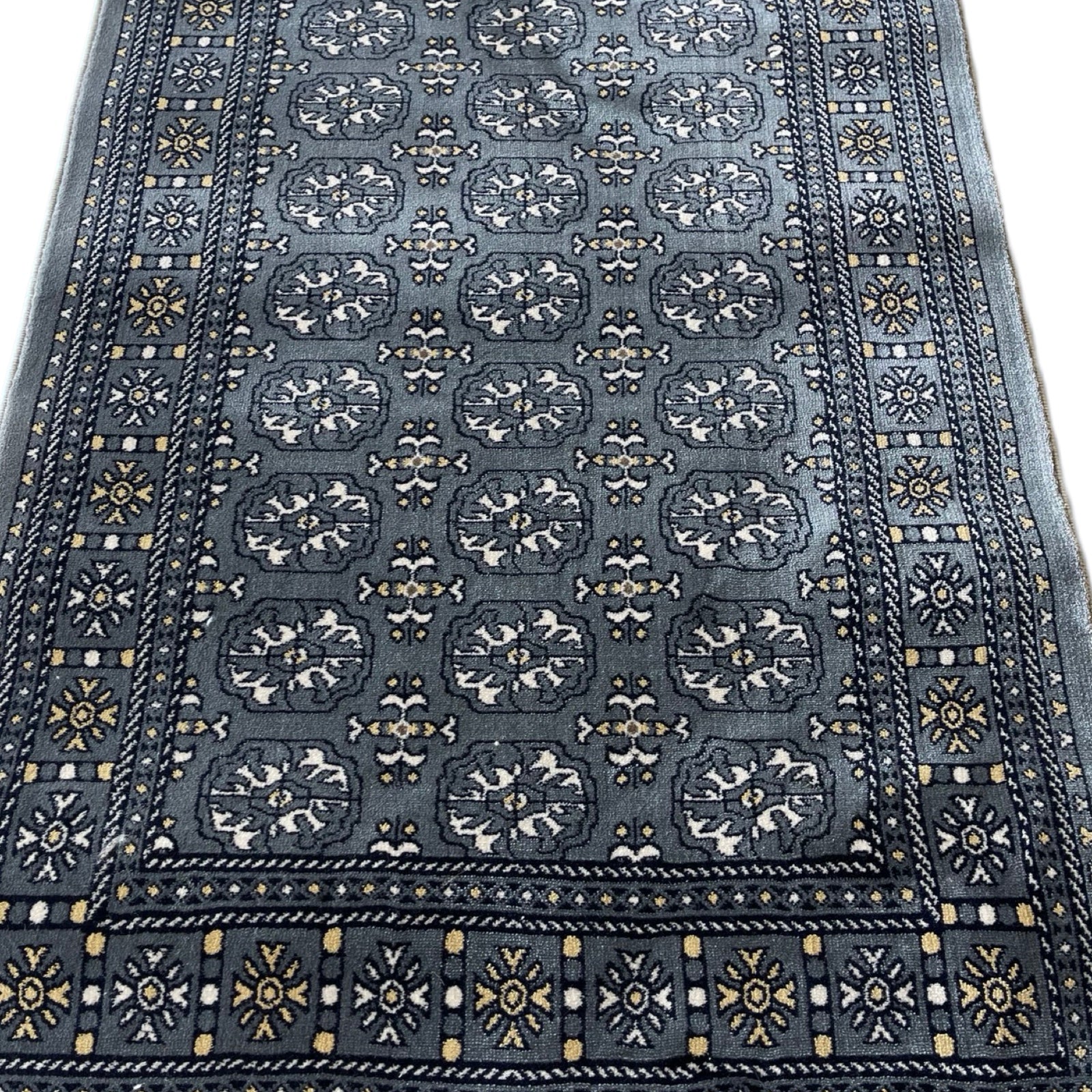 800 x 80cm Afghan Bokhara, Grey Runner Rug