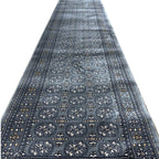 800 x 80cm Afghan Bokhara, Grey Runner Rug