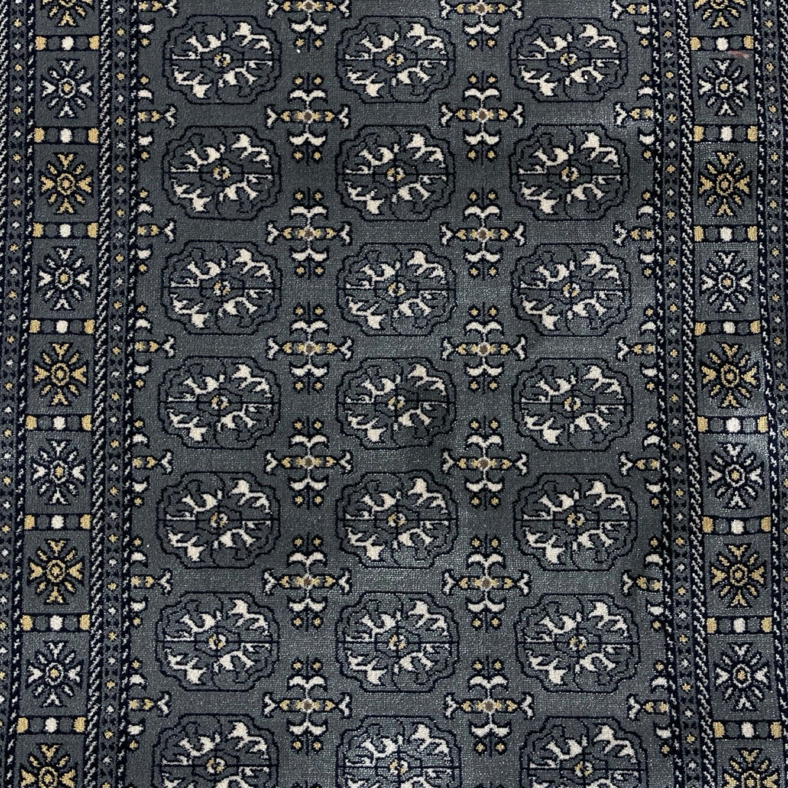 800 x 80cm Afghan Bokhara, Grey Runner Rug