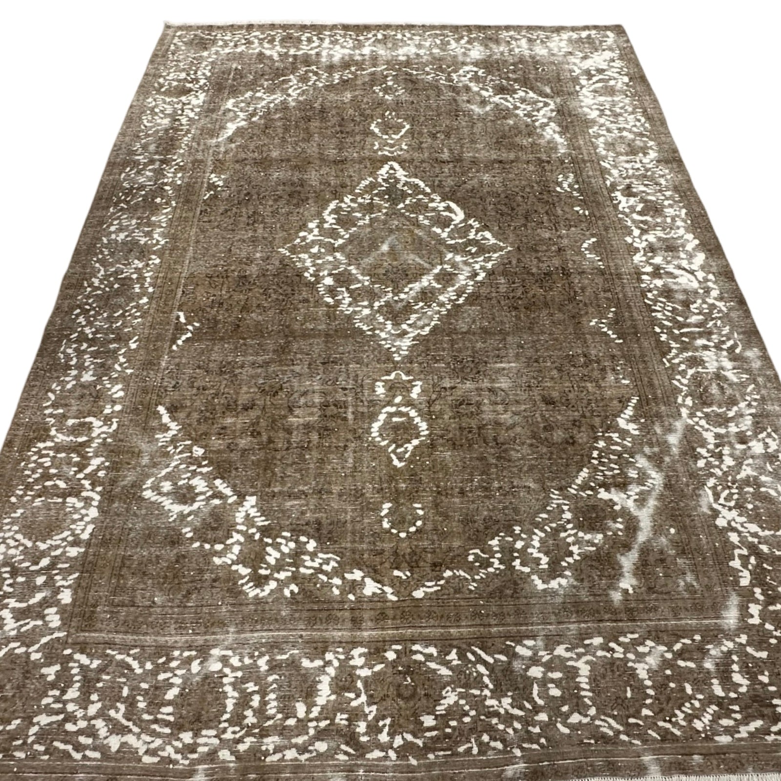 344 x 232 cm Hand-Knotted Ultra Vintage Persian Wool Rug