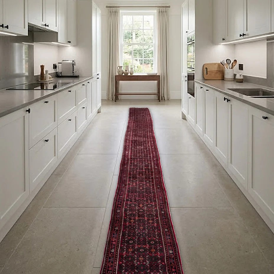 Room view: the rug on the floor of a furnished room
