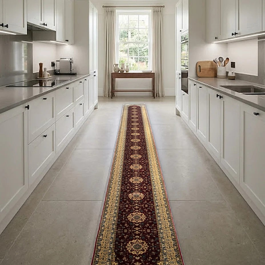 Room view: the rug on the floor of a furnished room