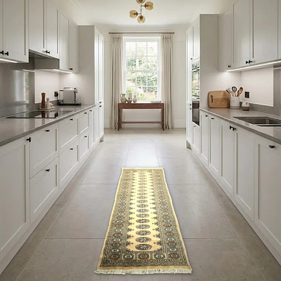 Room view: the rug on the floor of a furnished room