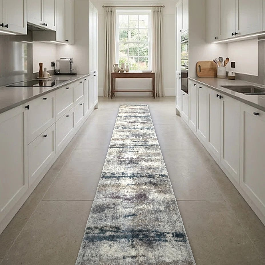 Room view: the rug on the floor of a furnished room
