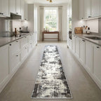 Room view: the rug on the floor of a furnished room