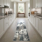 Room view: the rug on the floor of a furnished room