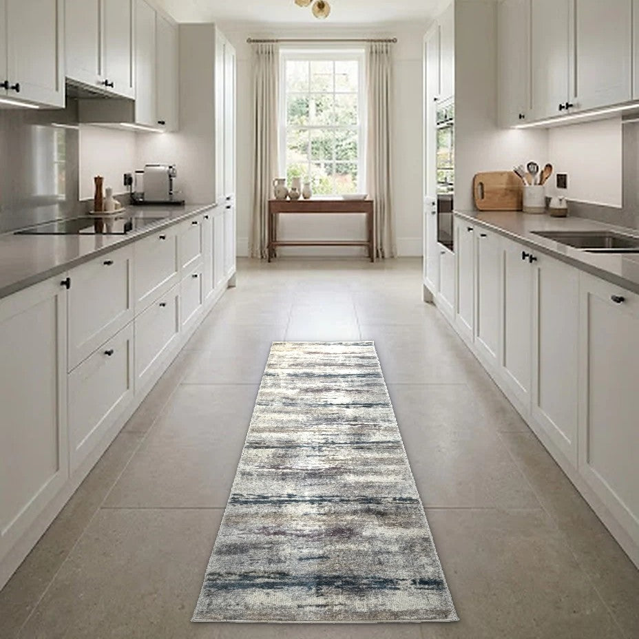 Room view: the rug on the floor of a furnished room