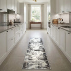 Room view: the rug on the floor of a furnished room