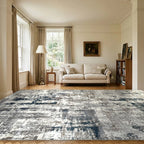Room view: the rug on the floor of a furnished room