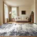 Room view: the rug on the floor of a furnished room