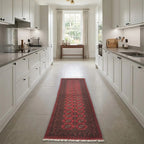 Room view: the rug on the floor of a furnished room, shown at its real size