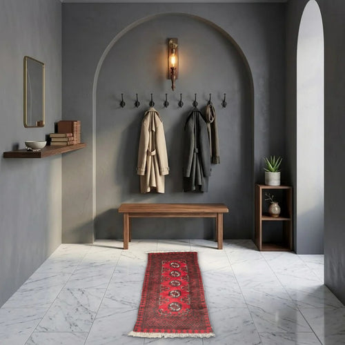 Room view: the rug on the floor of a furnished room, shown at its real size