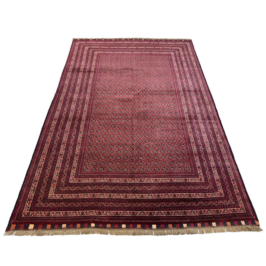 300 x 200 cm Hand-Knotted Afghan Khoja Roshnai Geometric Rug