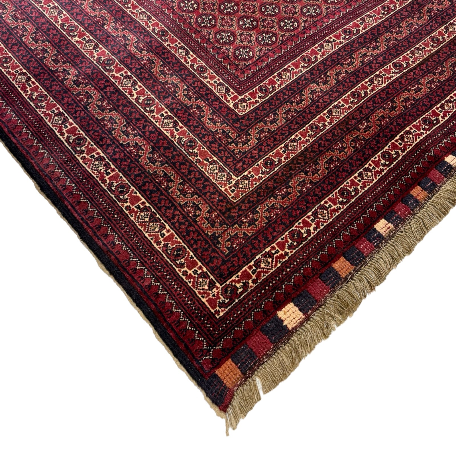300 x 200 cm Hand-Knotted Afghan Khoja Roshnai Geometric Rug