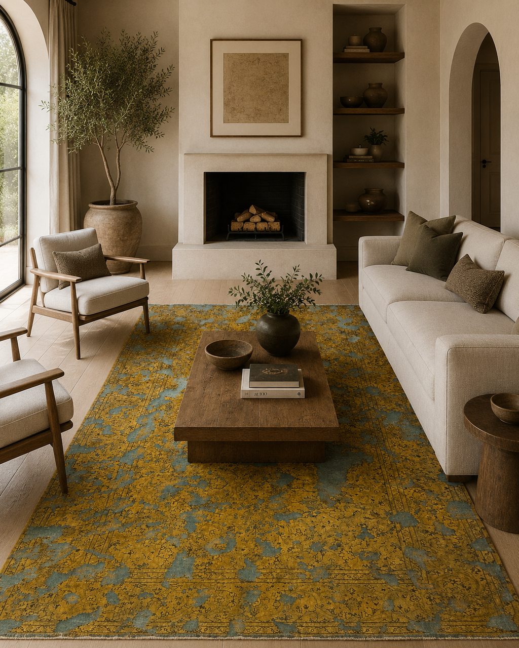290 x 186 cm Hand-Knotted Ultra Vintage Persian Wool Rug