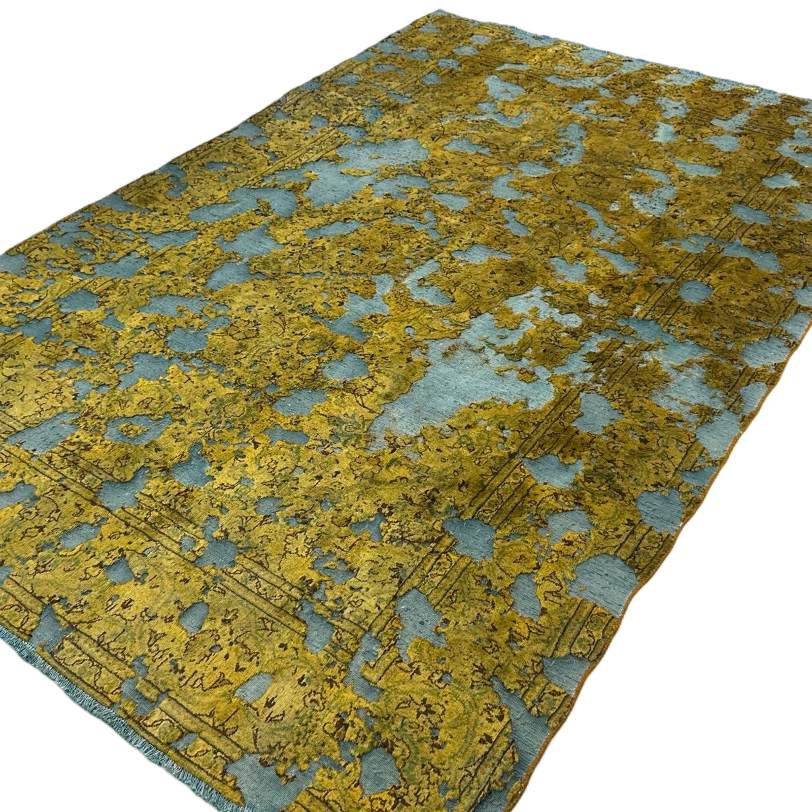 290 x 186 cm Hand-Knotted Ultra Vintage Persian Wool Rug