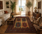 285 x 172 cm Hand-Knotted Afghan Turkmen Tribal Rug