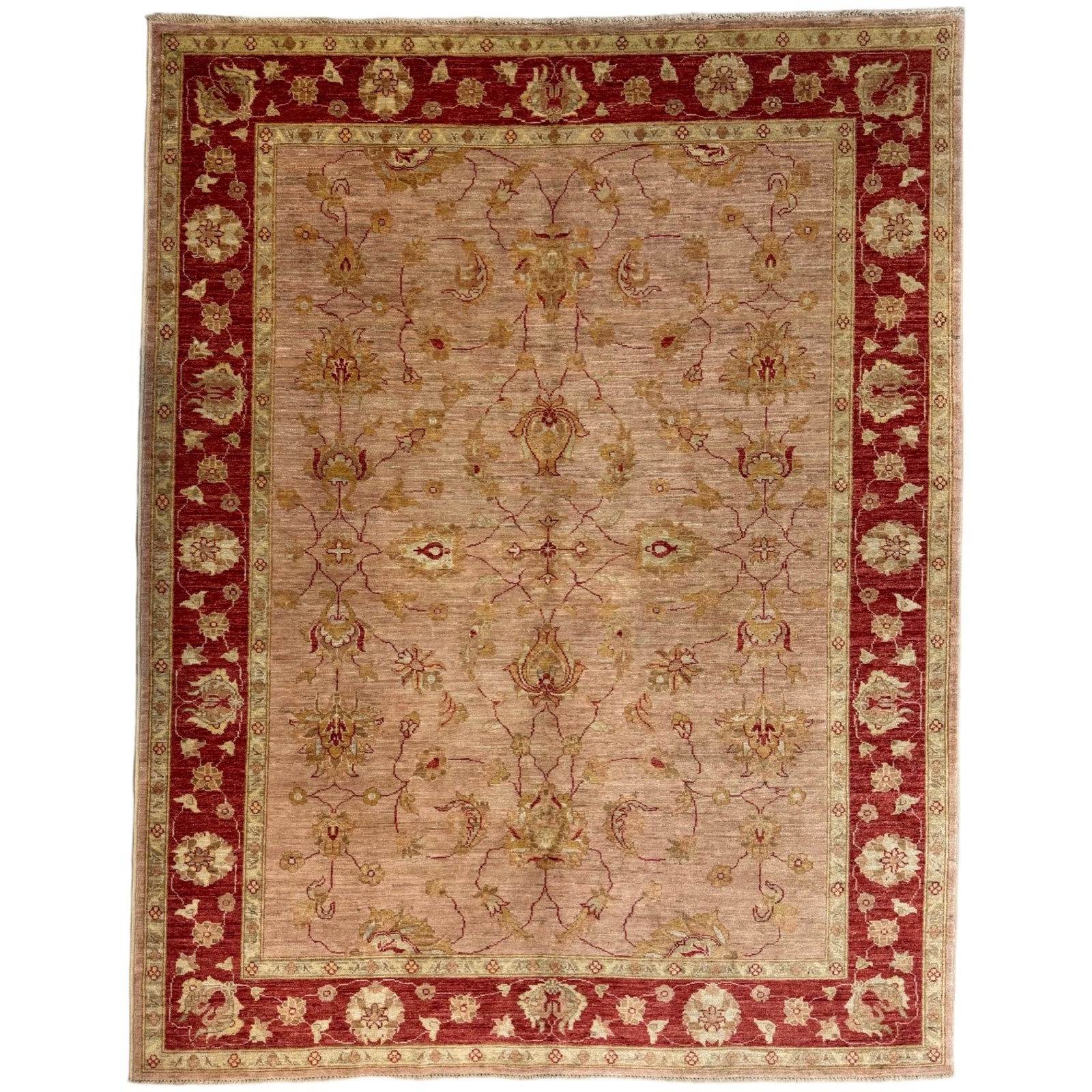 241 x 188 cm Afghan Chobi Ziegler Hand-Knotted Wool Rug