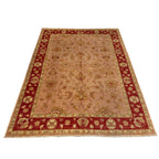 241 x 188 cm Afghan Chobi Ziegler Hand-Knotted Wool Rug