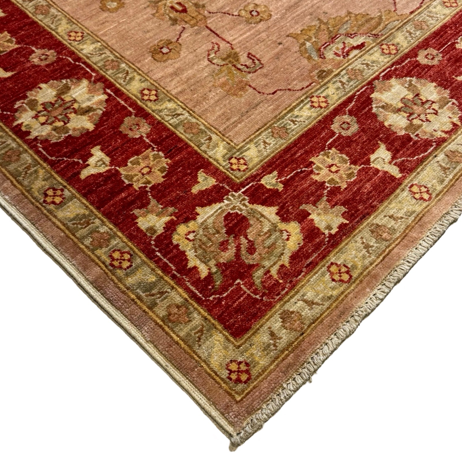 241 x 188 cm Afghan Chobi Ziegler Hand-Knotted Wool Rug
